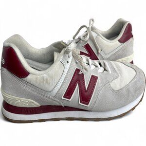 New Balance 574 Men's Size 12 Red Gray White ML574TE2 Sneakers Running Shoes